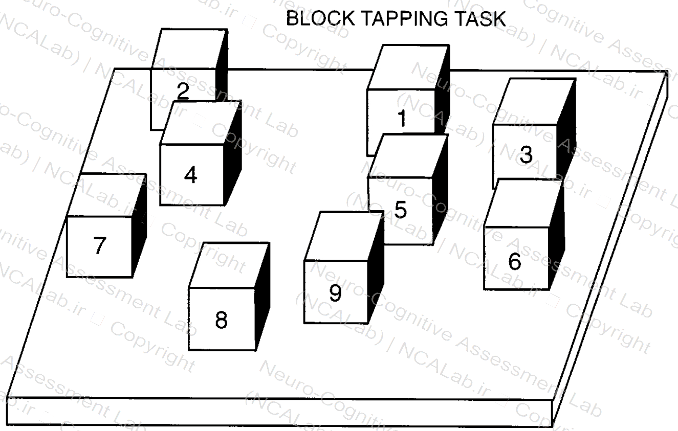  Corsi block test تست کرسی بلاک